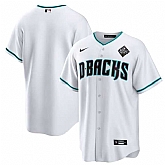Men's Arizona Diamondbacks Blank White White 2023 World Series Cool Base Stitched Jersey Dzhi,baseball caps,new era cap wholesale,wholesale hats